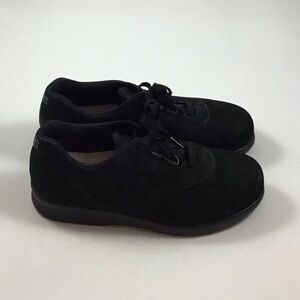 SAS Free Time Black Nubuck Oxford Shoes Size 6.5 WW Worn Twice